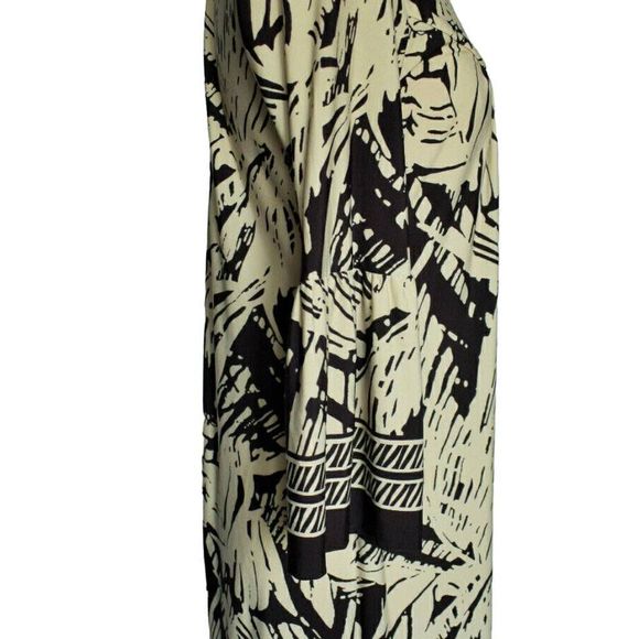 Enfocus Studio Dark Chocolate/Off-White Abstract Knee Length Long Sleeve Dress, - Picture 11 of 13